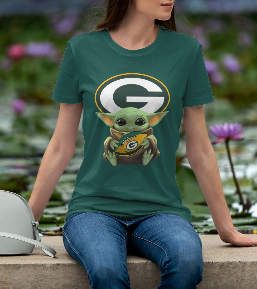 Grogu Green Bay Packers Football Fan T-Shirt