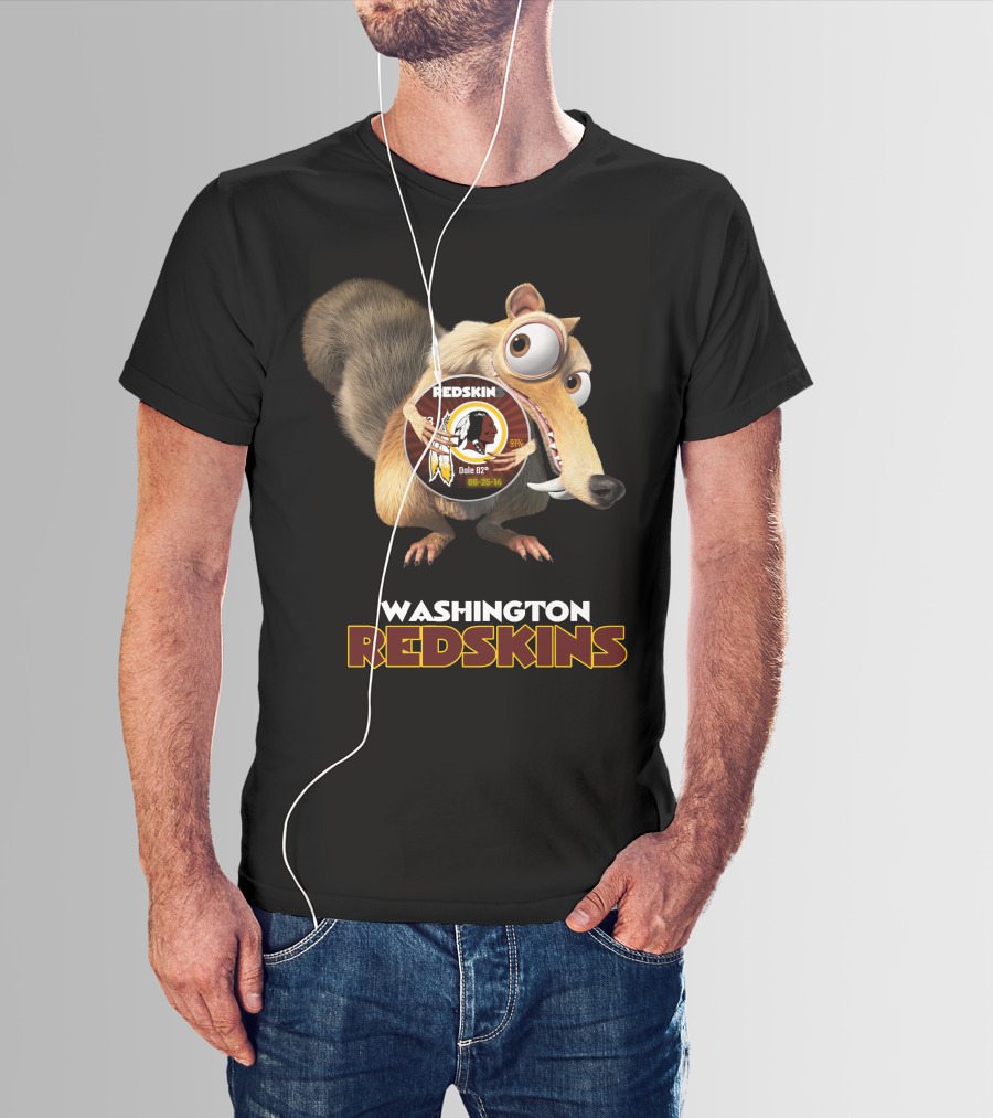 Washington Redskins Redskin 05 Ice Age Squirrel T-Shirt