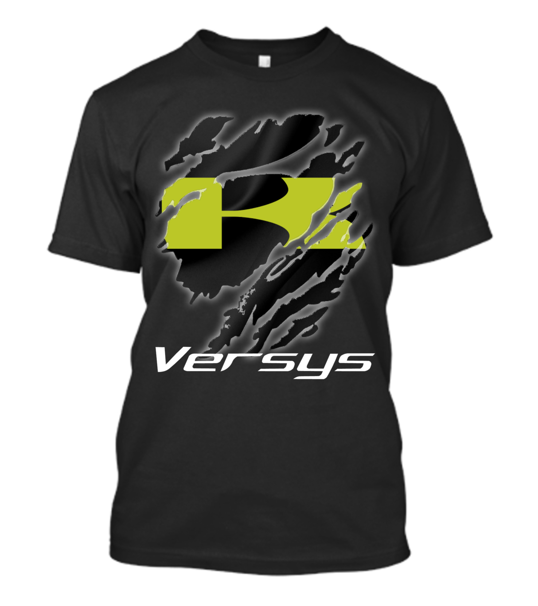 Versys 01 Kawasaki Motorcycle Claw Scratch Motif T-Shirt