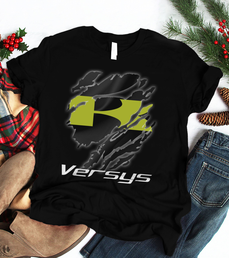 Versys 01 Kawasaki Motorcycle Claw Scratch Motif T-Shirt