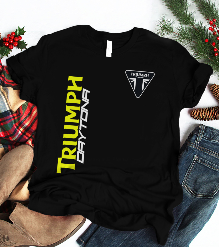 Triumph Daytona 01 Vertical Logo And Badge T-Shirt