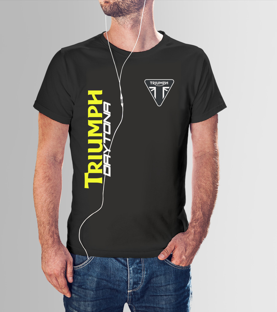 Triumph Daytona 01 Vertical Logo And Badge T-Shirt