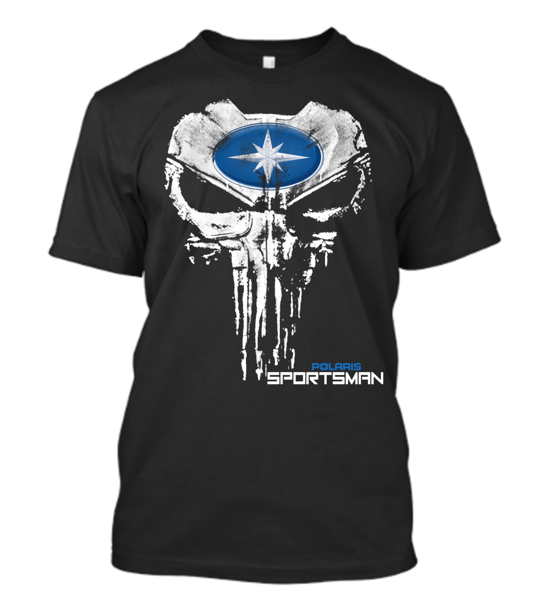 Polaris Sportsman Iconic Skull Emblem With Star Symbol T-Shirt