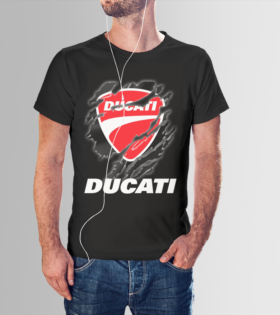 Ducati Logo Red Shield Moto Enthusiast T-Shirt