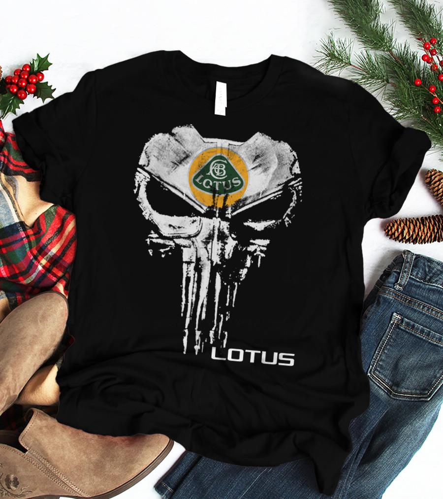 Lotus Punisher Logo With Classic Green And Yellow Badge T-Shirt