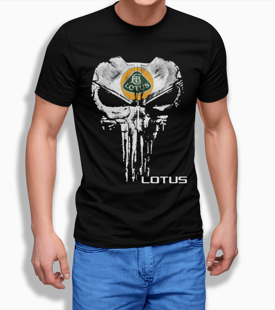 Lotus Punisher Logo With Classic Green And Yellow Badge T-Shirt