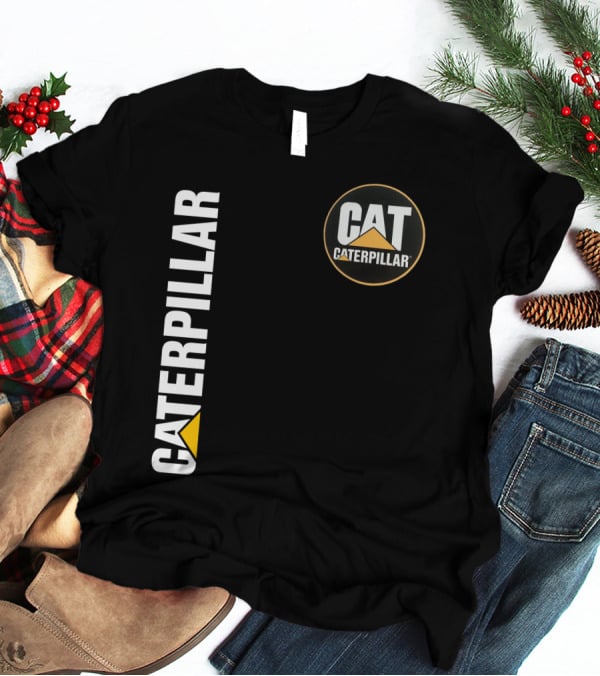 Caterpillar Cat Logo With Triangle T-Shirt