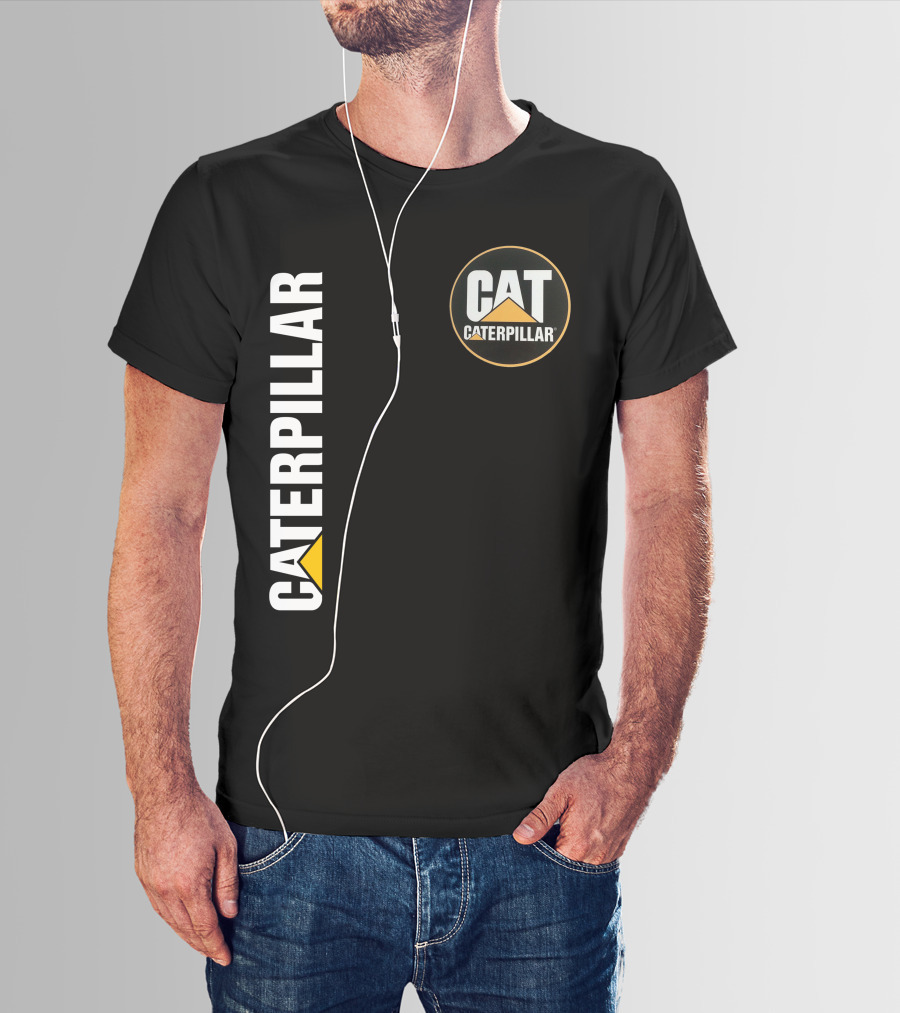 Caterpillar Cat Logo With Triangle T-Shirt