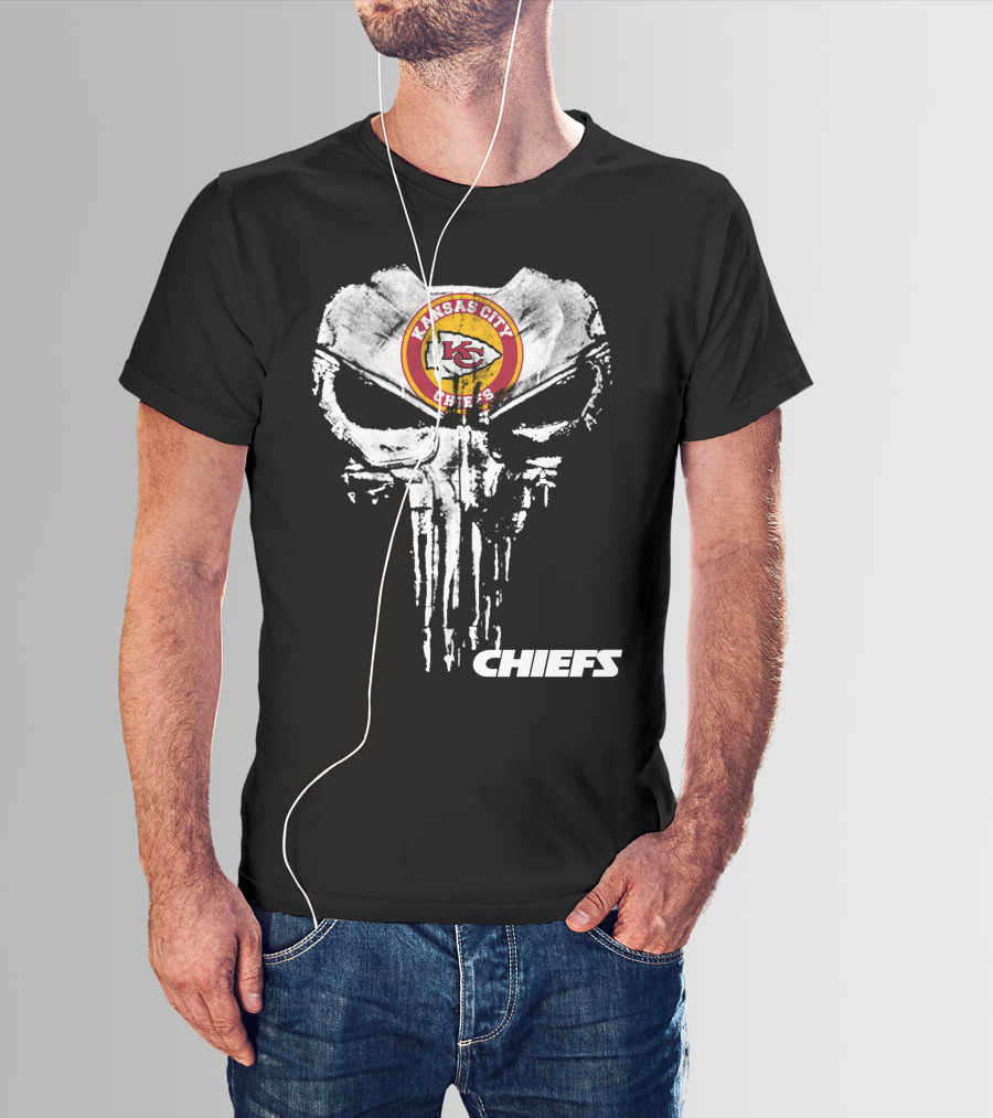 Kansas City Chiefs Skull Logo Fusion Chiefs T-Shirt