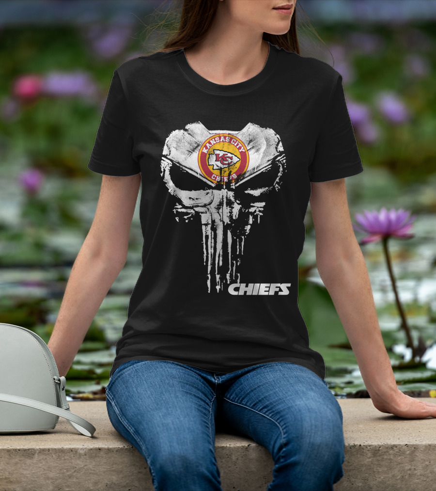Kansas City Chiefs Skull Logo Fusion Chiefs T-Shirt