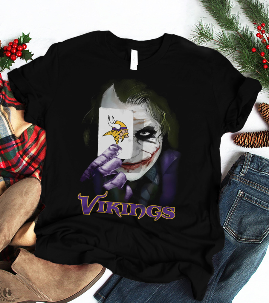 Vikings Joker Card Art T-Shirt