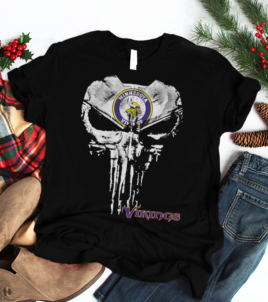 Minnesota Vikings Skull T-Shirt