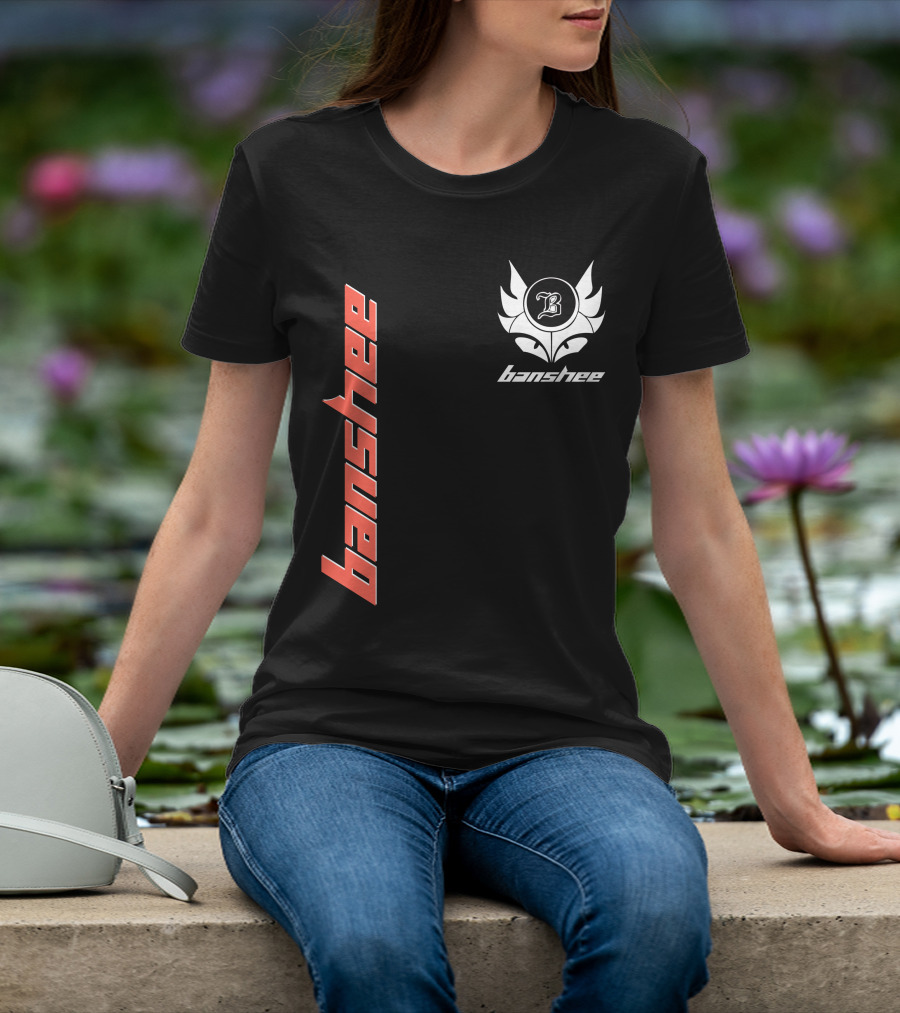 Banshee B2 Emblem Vertical Red T-Shirt
