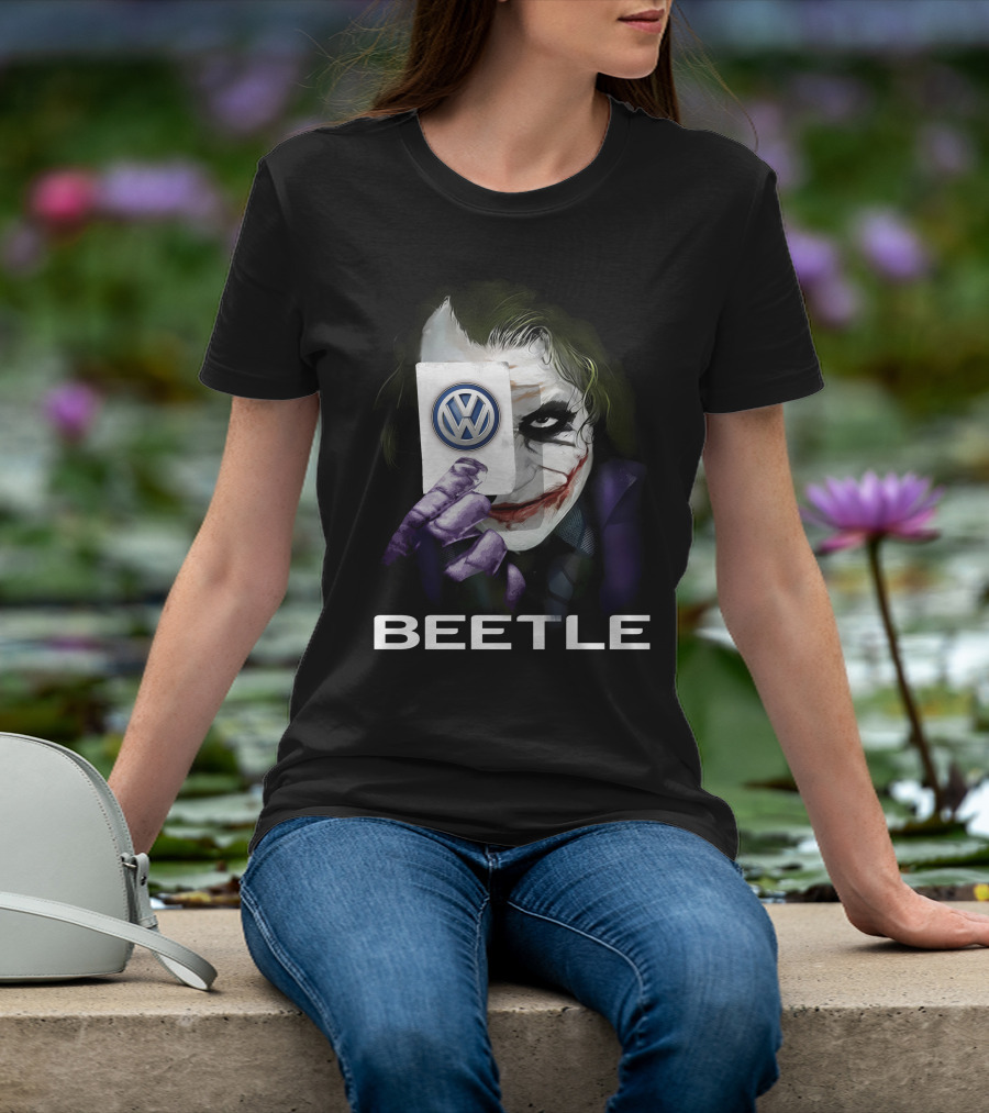 Beetle Volkswagen Joker Card Visual Fusion T-Shirt