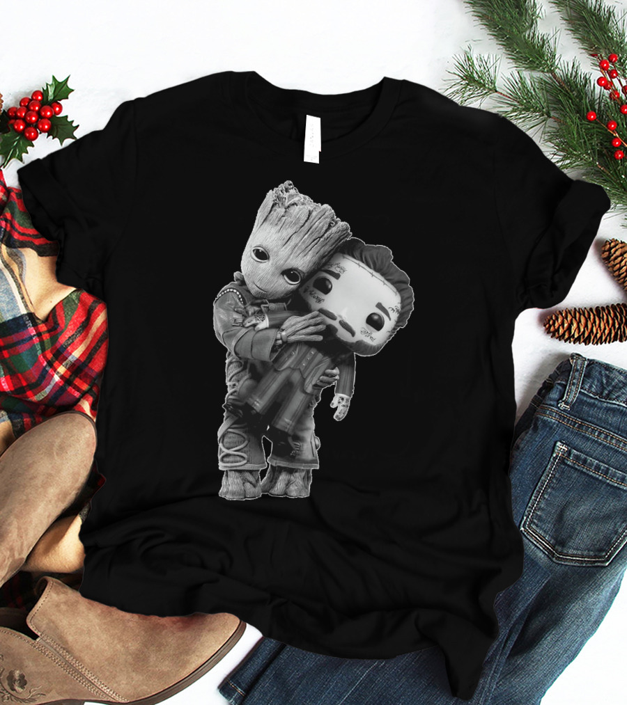 Baby Groot Hugging Funko Pop Doll T-Shirt