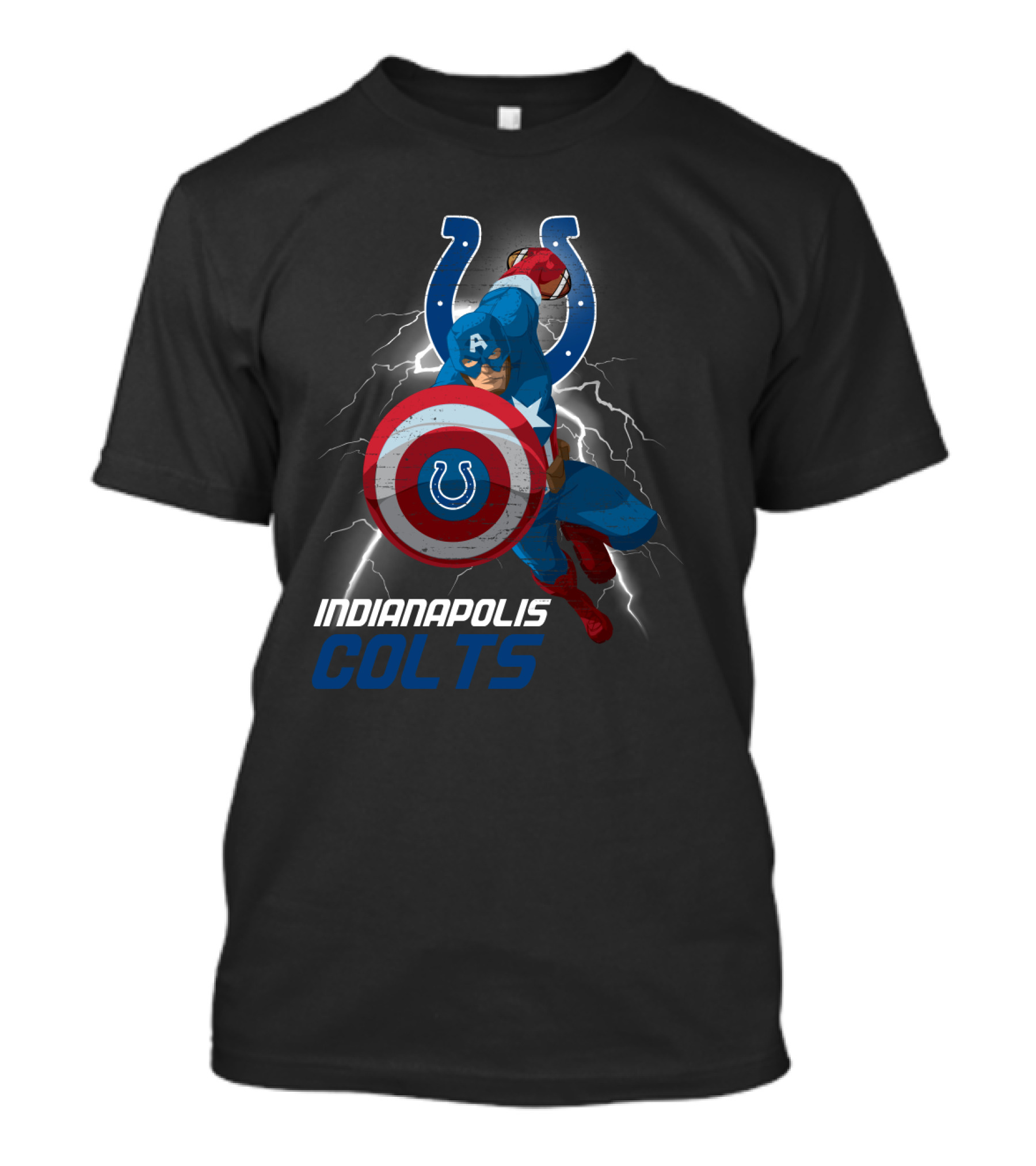 Indianapolis Colts Captain America Nfl Collaboration T-Shirt