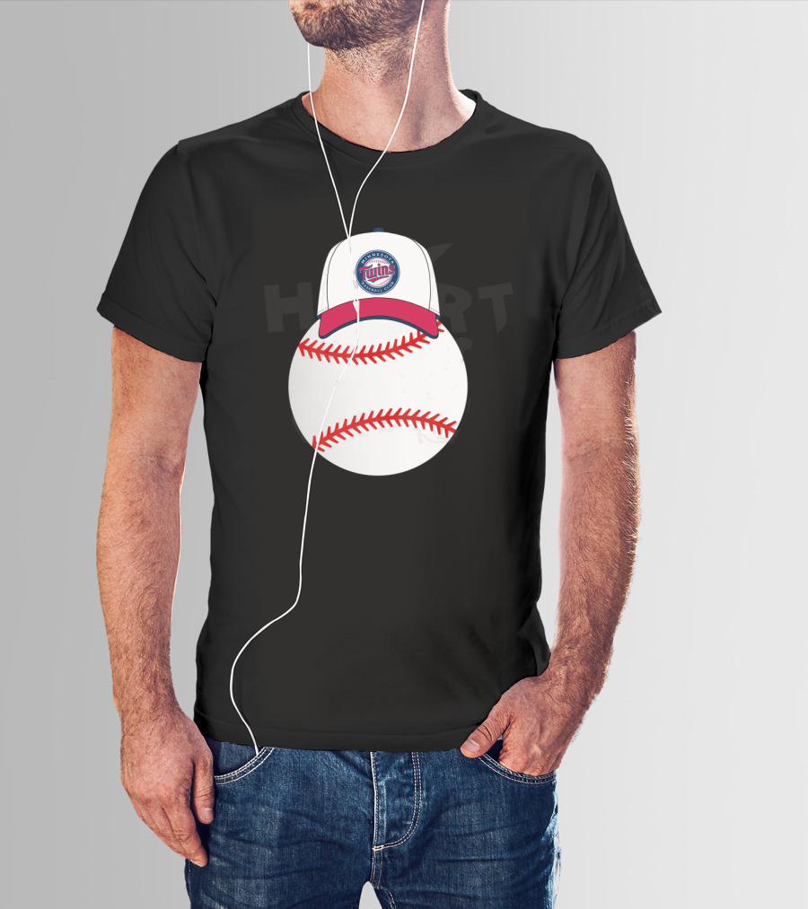Minnesota Twins Mickey Mouse Baseball Hat And Ball T-Shirt