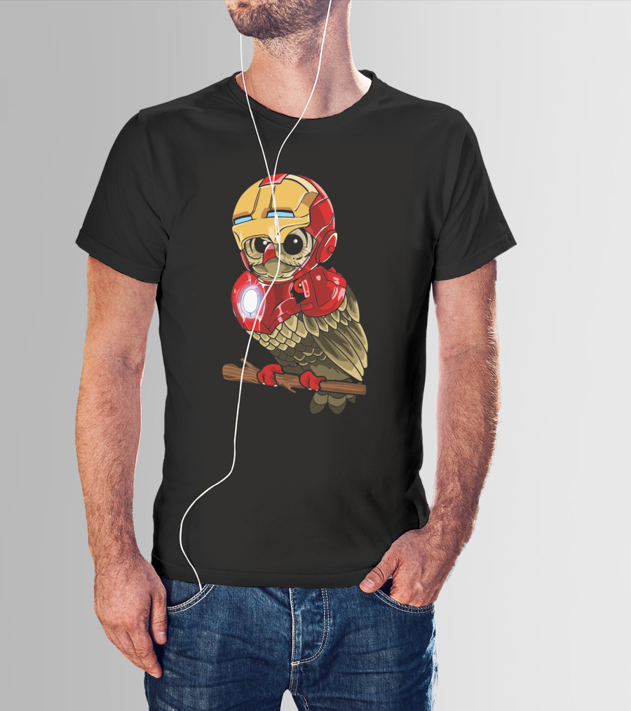 Owlvengers Iron Man Owl Infinity War Crossover T-Shirt