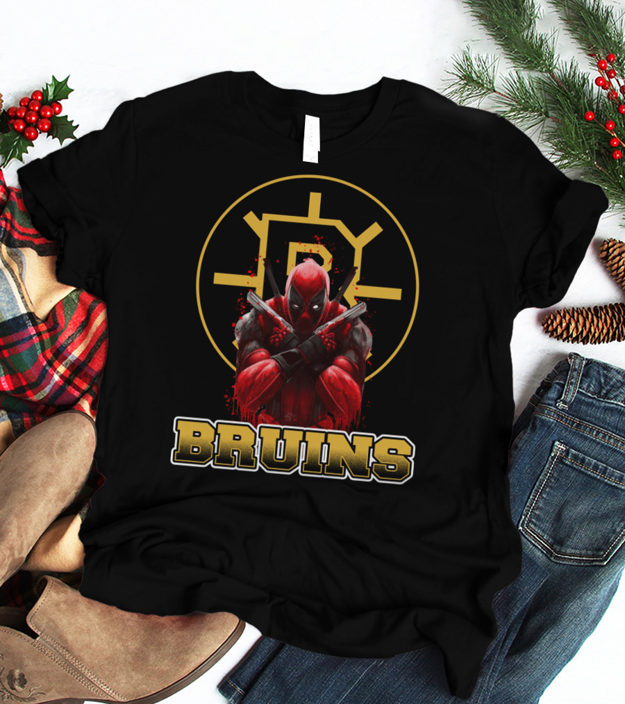 Boston Bruins Deadpool Crossover Fan T-Shirt