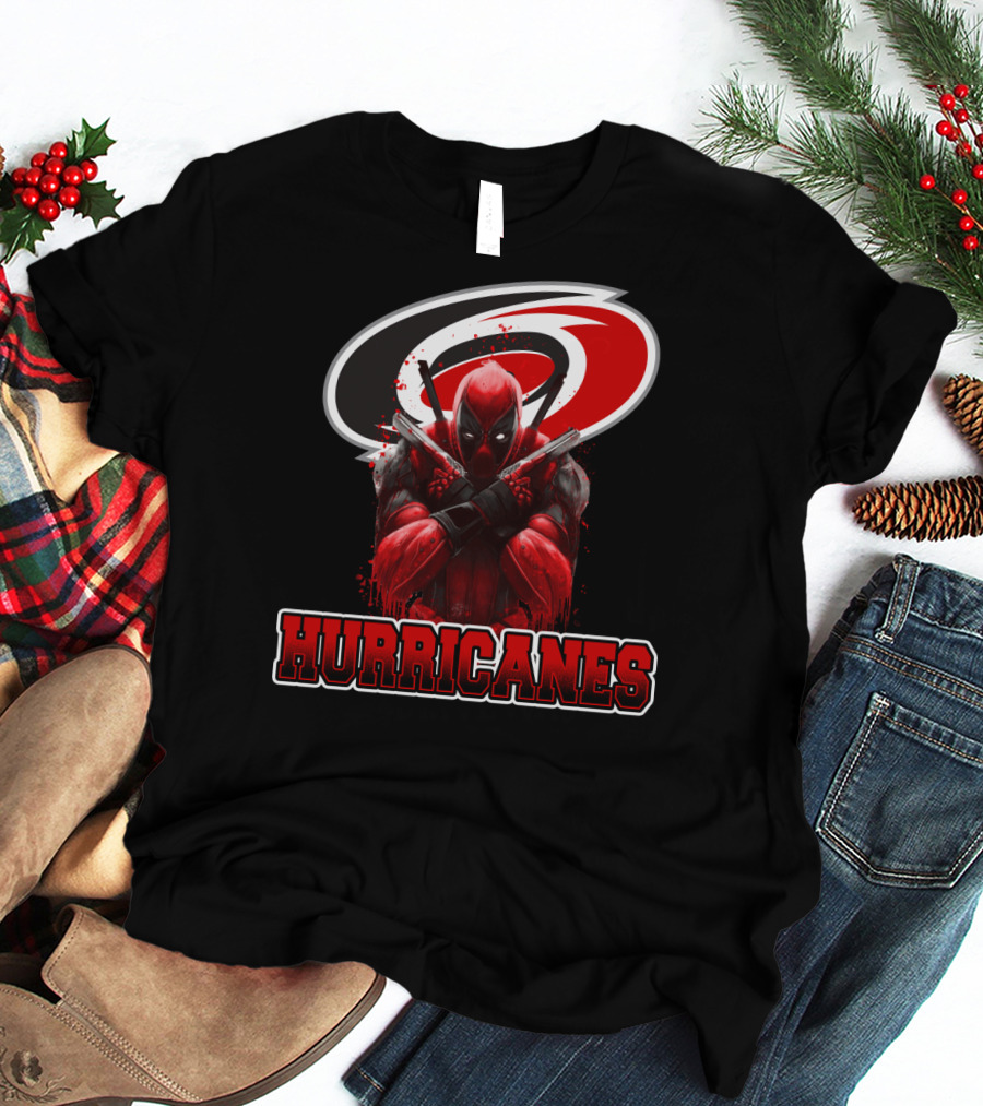 Carolina Hurricanes Deadpool Mashup Fans T-Shirt