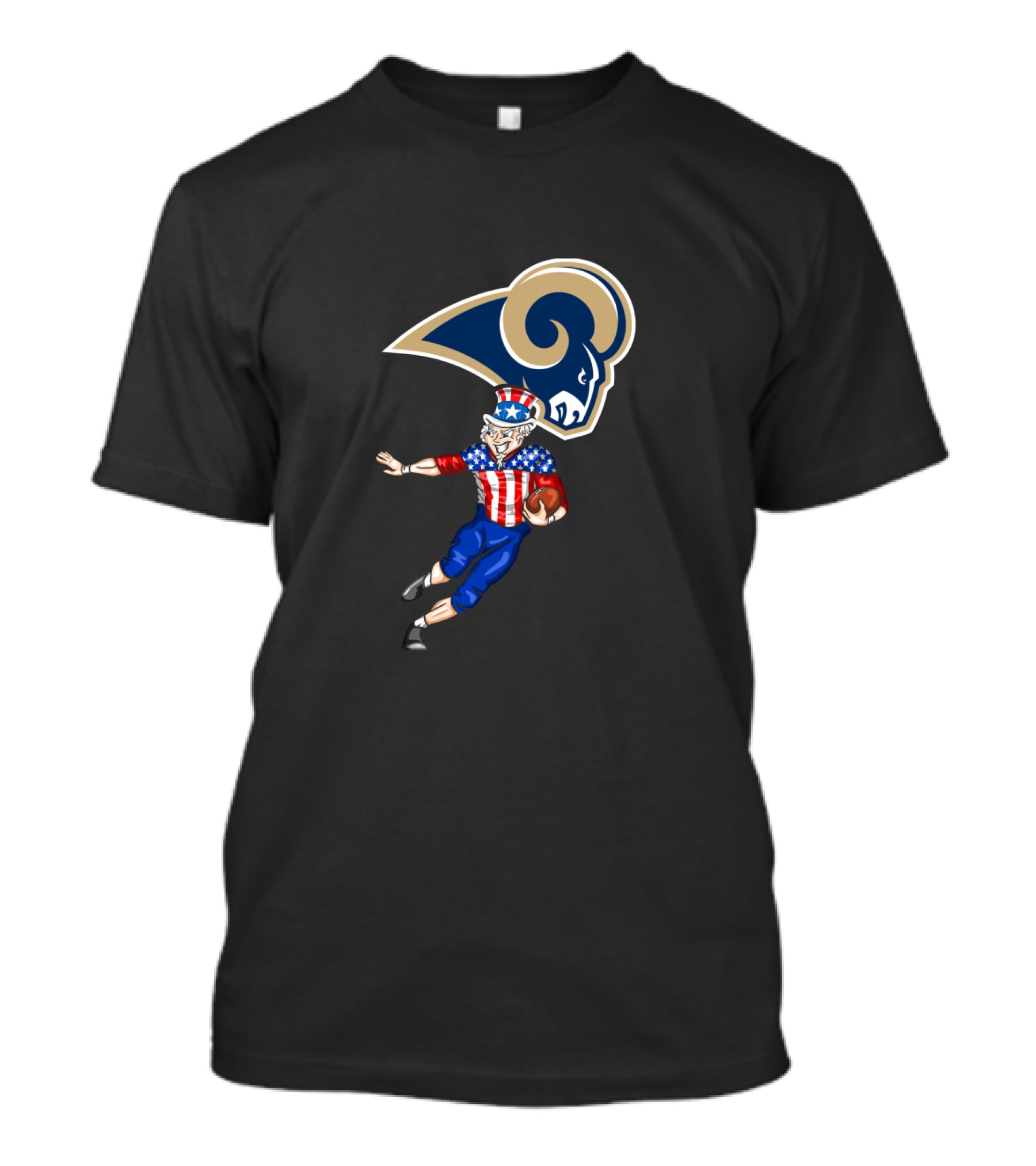 Los Angeles Rams Uncle Sam 4Th Of July Football Running T-Shirt