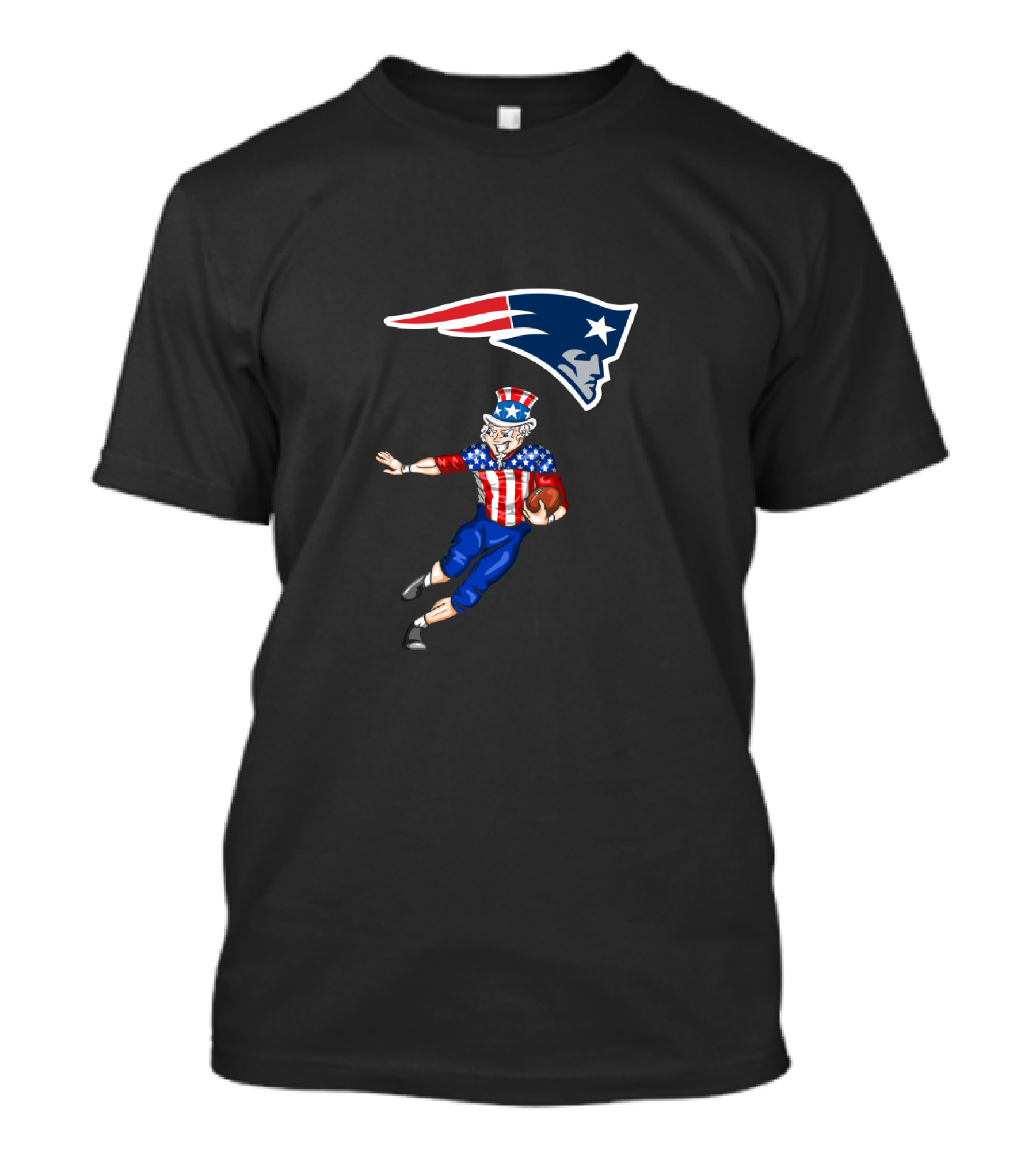 Uncle Sam New England Patriots Football 4Th July Patriotic T-Shirt