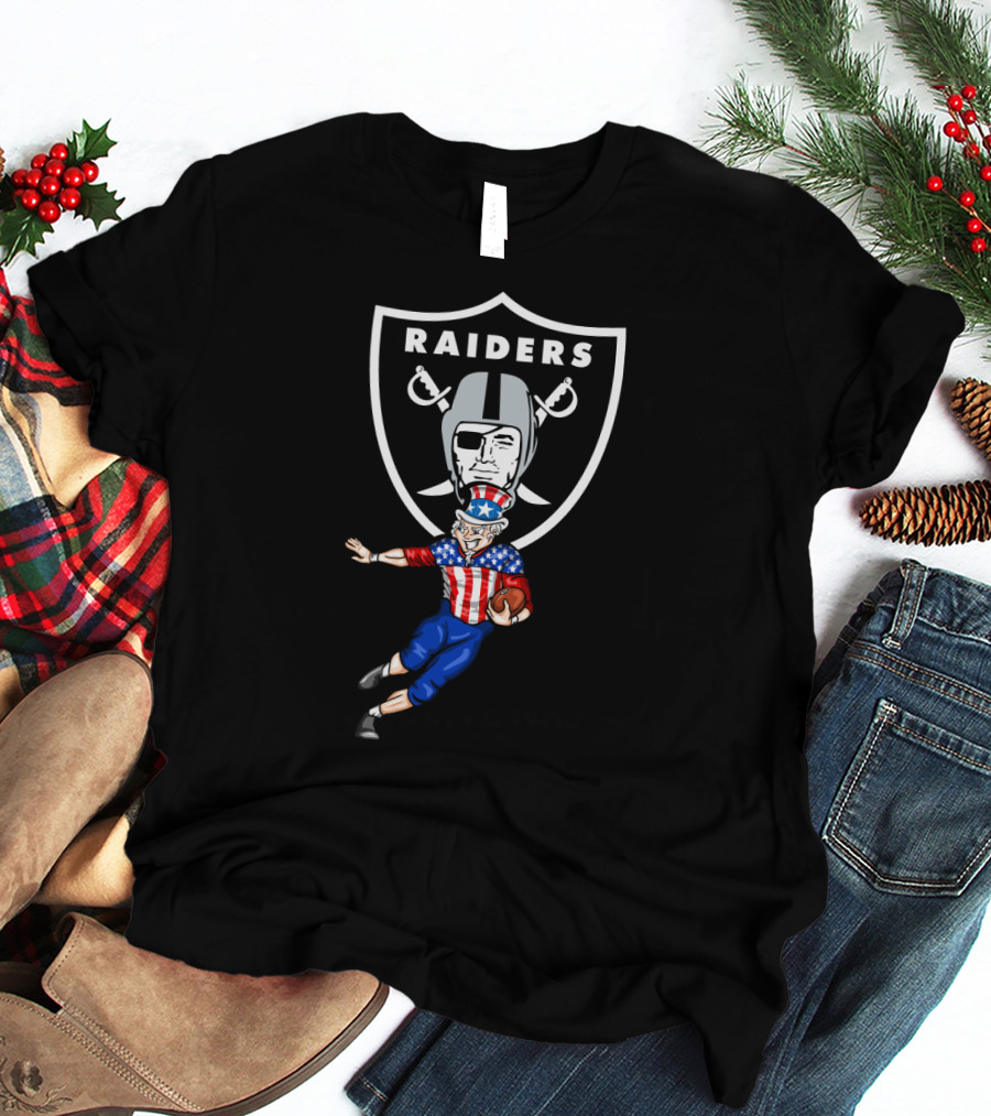 Raiders Uncle Sam 4Th Of July Football Oakland T-Shirt
