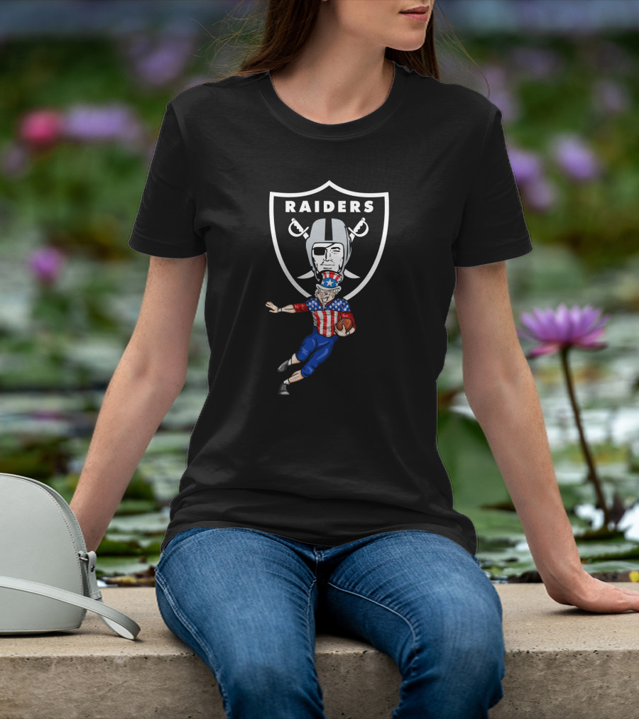 Raiders Uncle Sam 4Th Of July Football Oakland T-Shirt