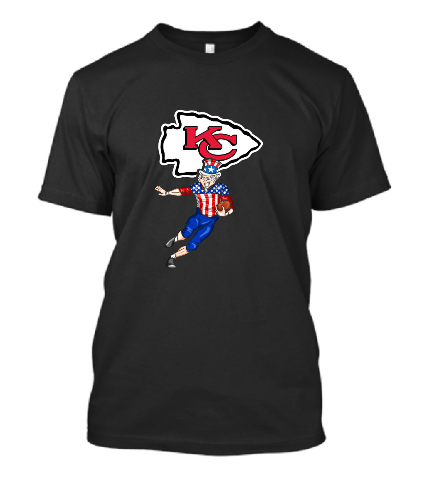 Kansas City Chiefs Uncle Sam 4Th Of July Football Celebration T-Shirt