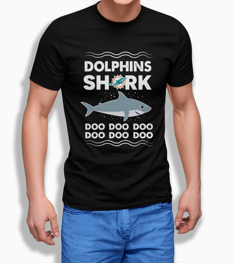 Dolphins Shark Doo Doo Doo Miami Football Fan Tune T-Shirt