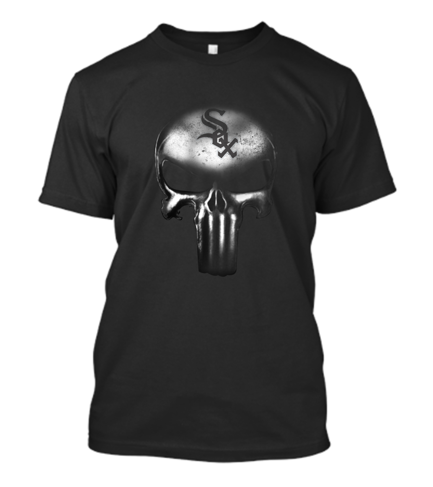 Chicago White Sox Punisher Skull Fans Emblem T-Shirt