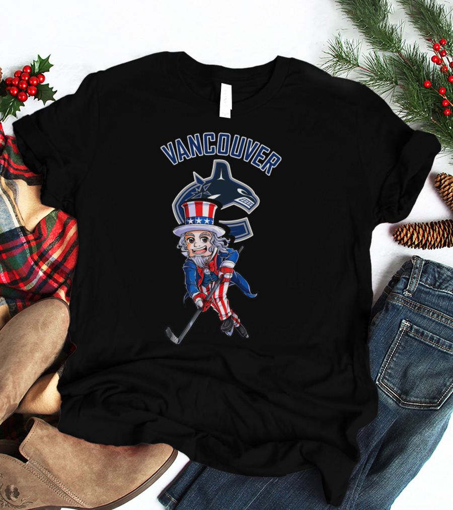 Vancouver Canucks Uncle Sam Hockey 4Th Of July T-Shirt