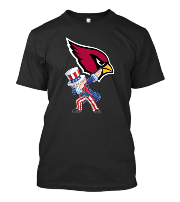 Uncle Sam Dabbing With Arizona Cardinals Emblem For 4Th Of July Celebration T-Shirt