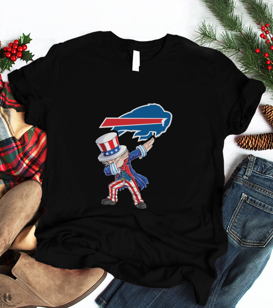 Uncle Sam Dabbing With Buffalo Bills Celebrating 4Th Of July For Fans T-Shirt