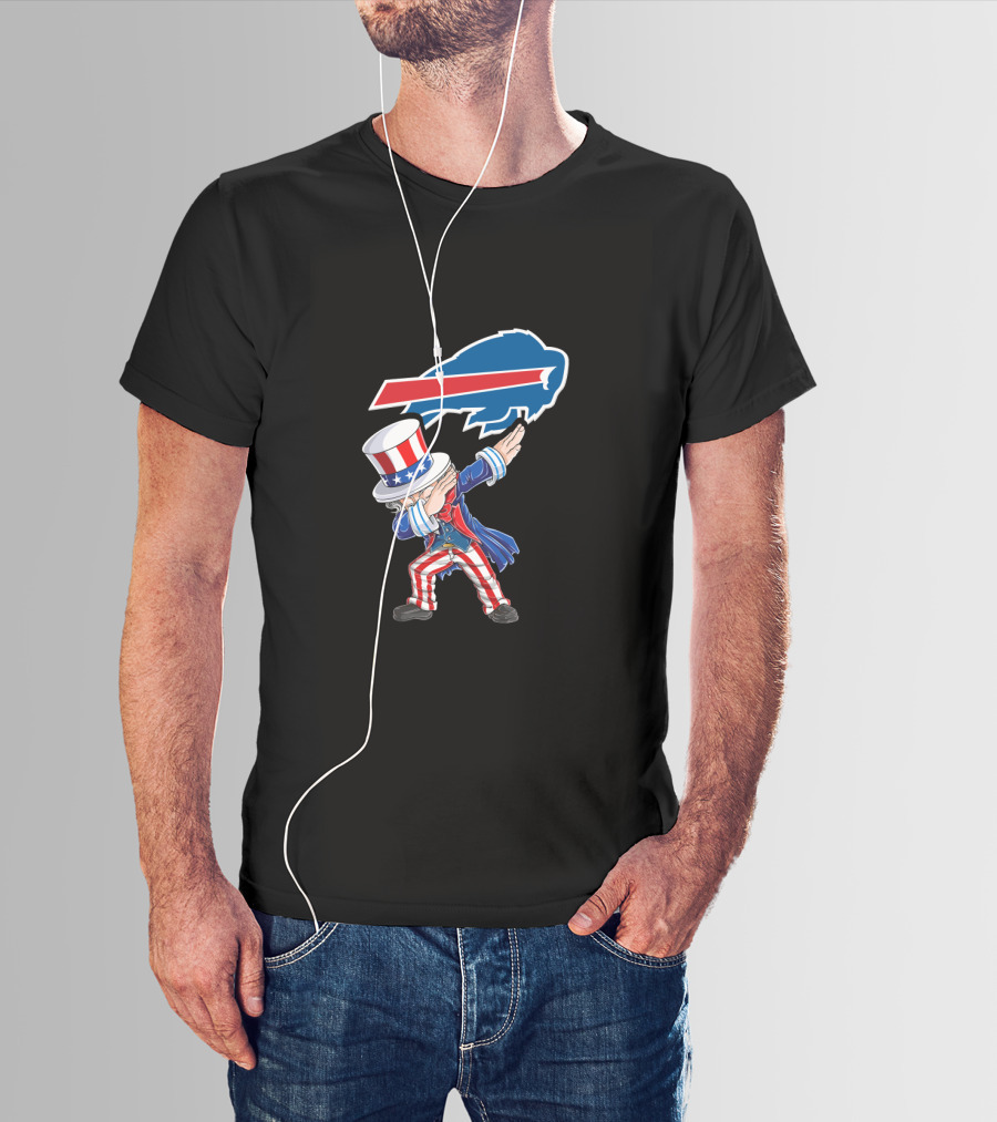 Uncle Sam Dabbing With Buffalo Bills Celebrating 4Th Of July For Fans T-Shirt