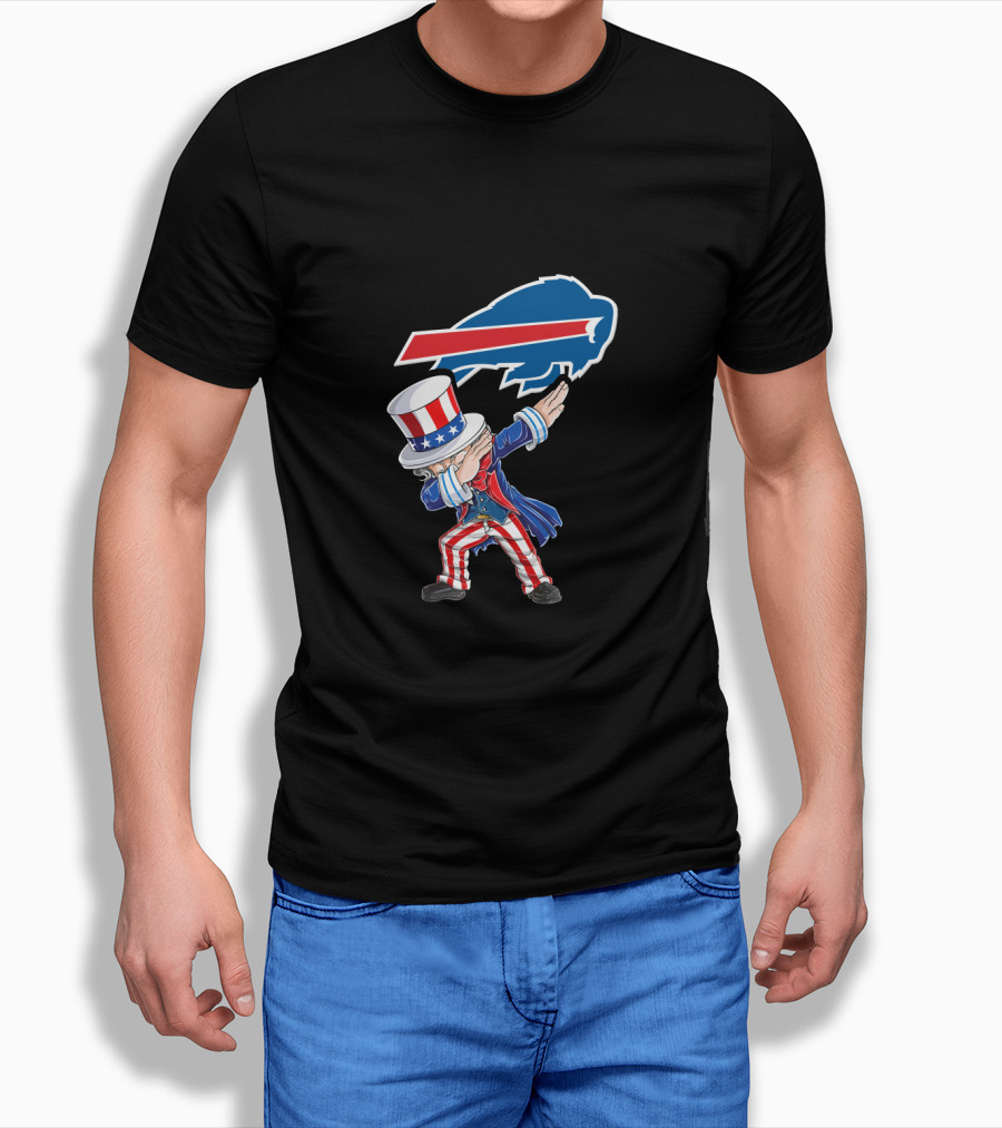 Uncle Sam Dabbing With Buffalo Bills Celebrating 4Th Of July For Fans T-Shirt