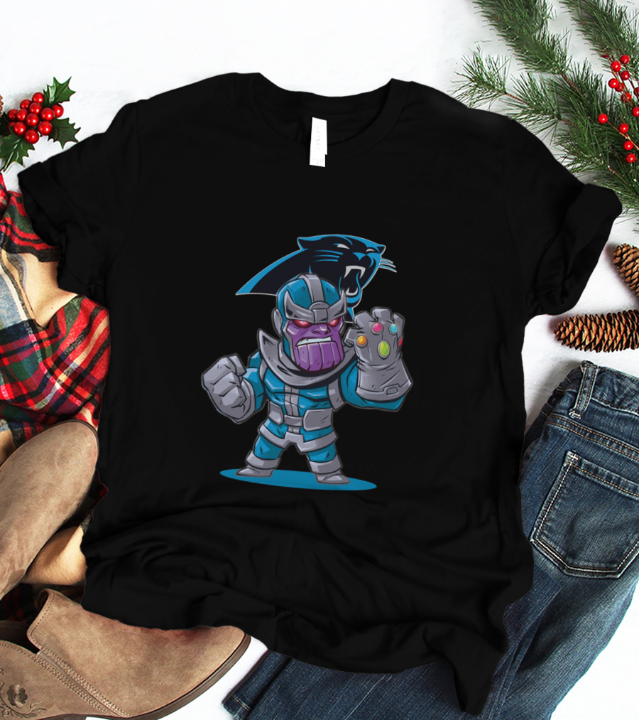 Thanos Carolina Panthers Infinity Gauntlet Fandom Fusion T-Shirt