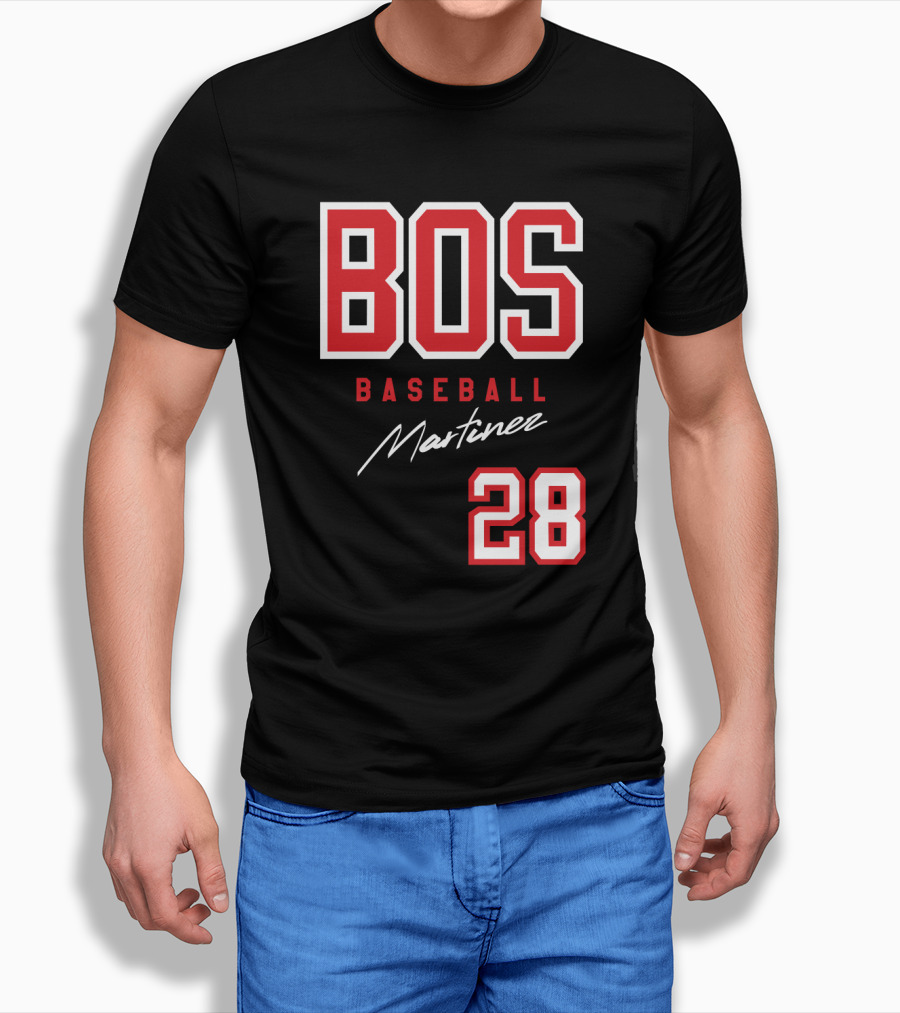 BOS Baseball Martinez 28 Boston Red Sox J D Martinez Fans T-Shirt