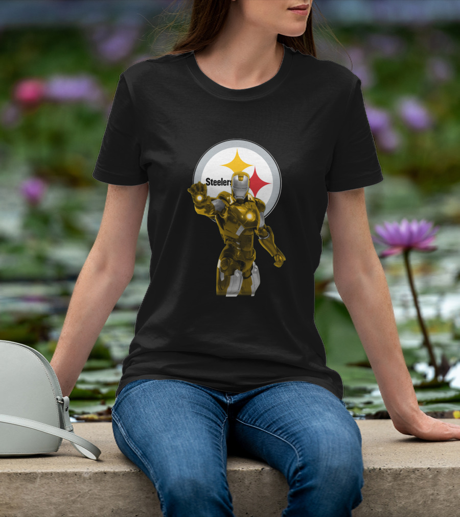Iron Man Steelers Fans Marvel Crossover T-Shirt