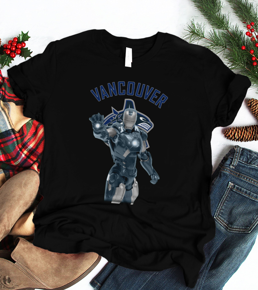 Vancouver Canucks Iron Man Crossover T-Shirt
