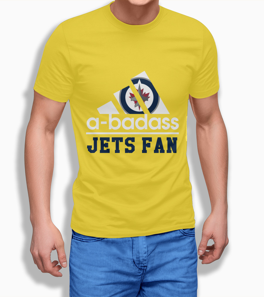 Jets Fan A-Badass Winnipeg Logo Cool T-Shirt