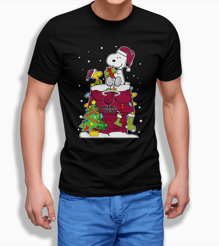 Miami Heat Snoopy Christmas Festive Sweater And Gift Theme T-Shirt