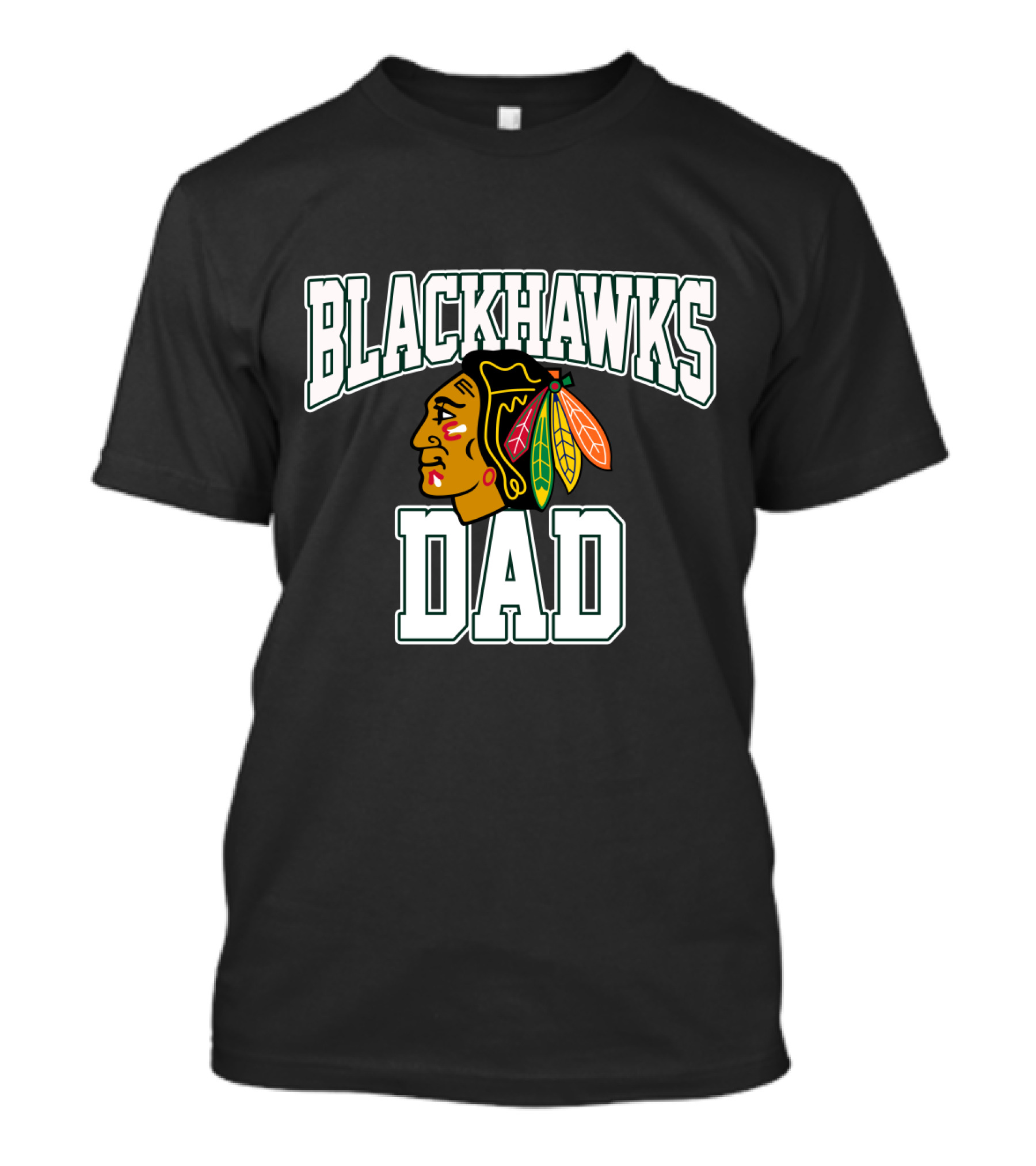 Chicago Blackhawks Dad Hockey Fan T-Shirt
