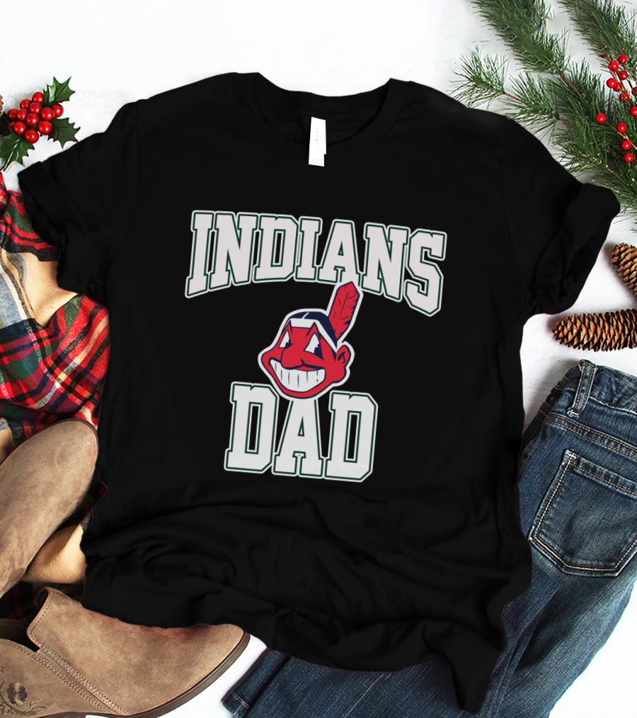 Indians Dad Cleveland Baseball Logo Enthusiast T-Shirt
