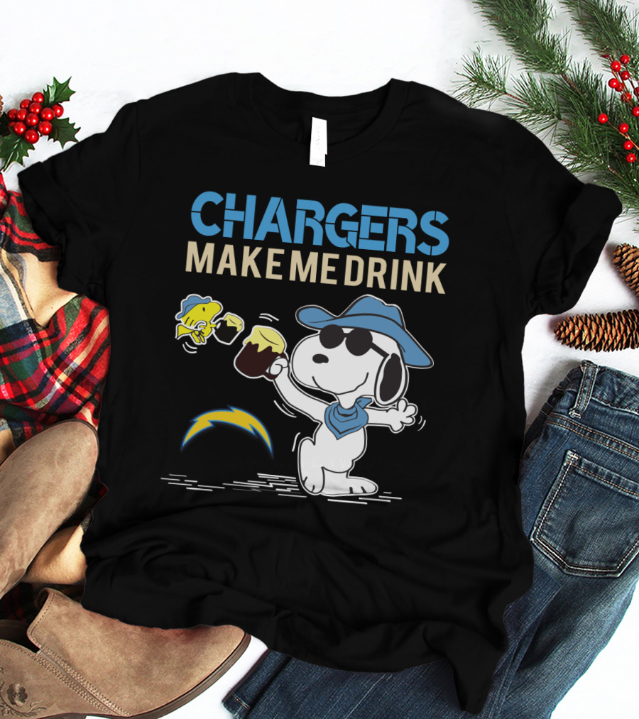 Chargers Make Me Drink Snoopy Los Angeles Fans T-Shirt