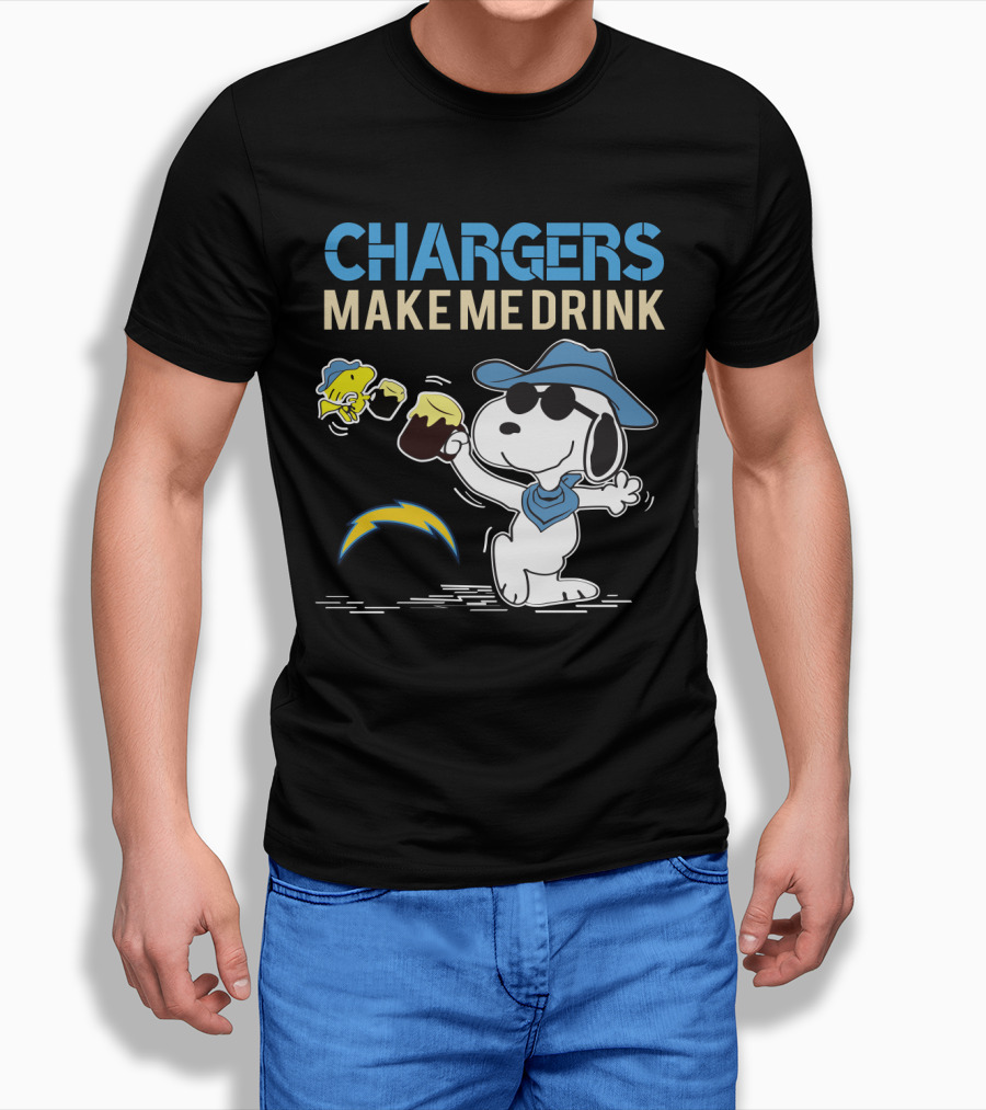 Chargers Make Me Drink Snoopy Los Angeles Fans T-Shirt