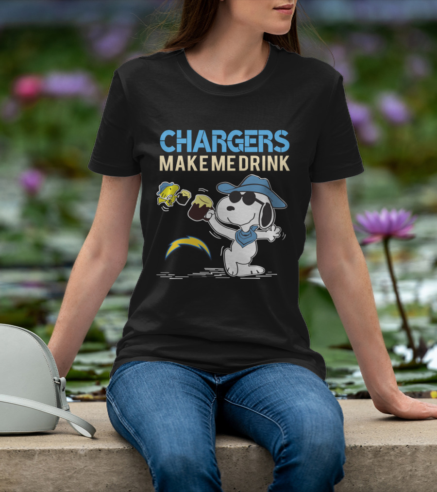 Chargers Make Me Drink Snoopy Los Angeles Fans T-Shirt