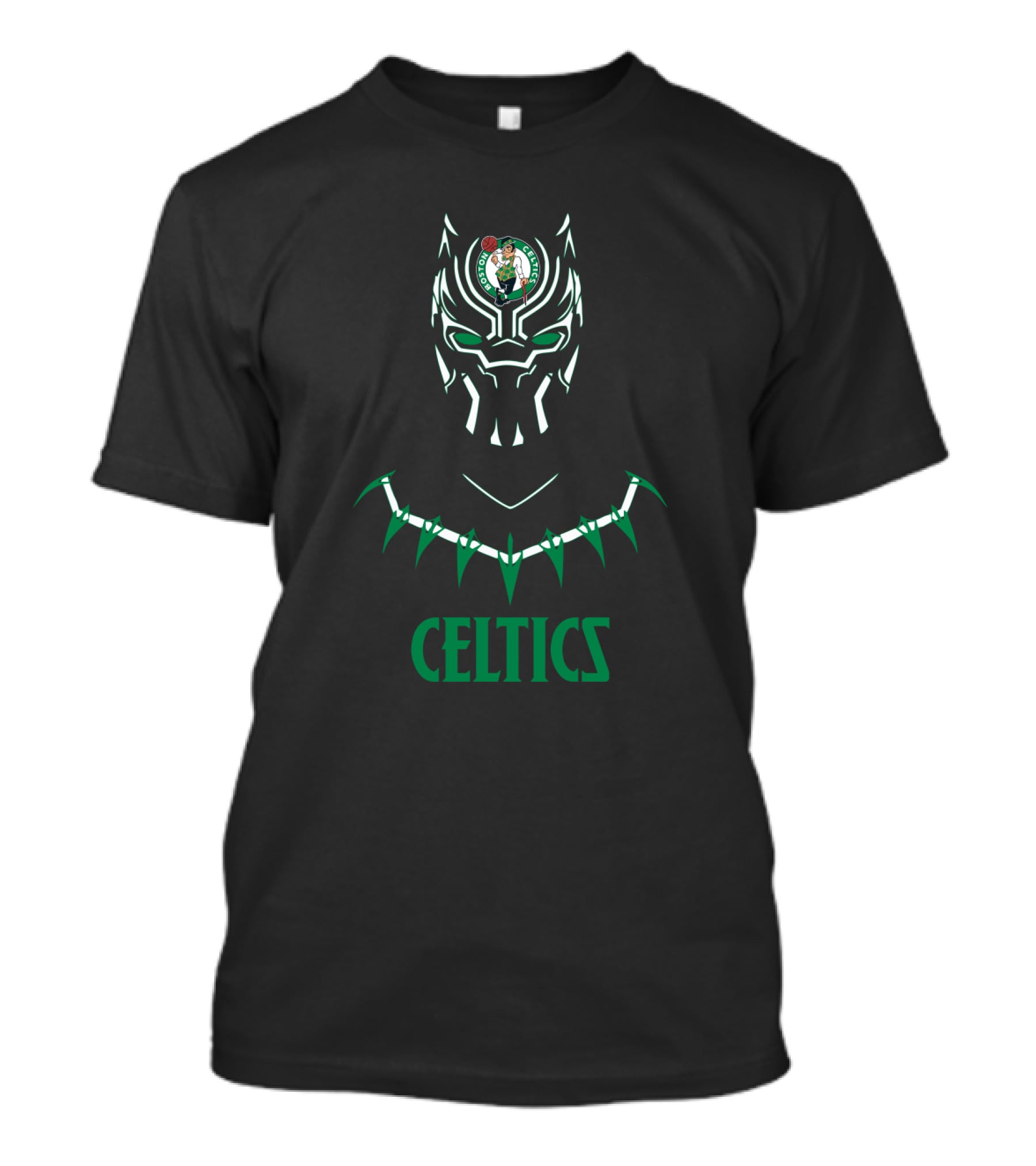 Boston Celtics Black Panther Fan Crossover Theme T-Shirt