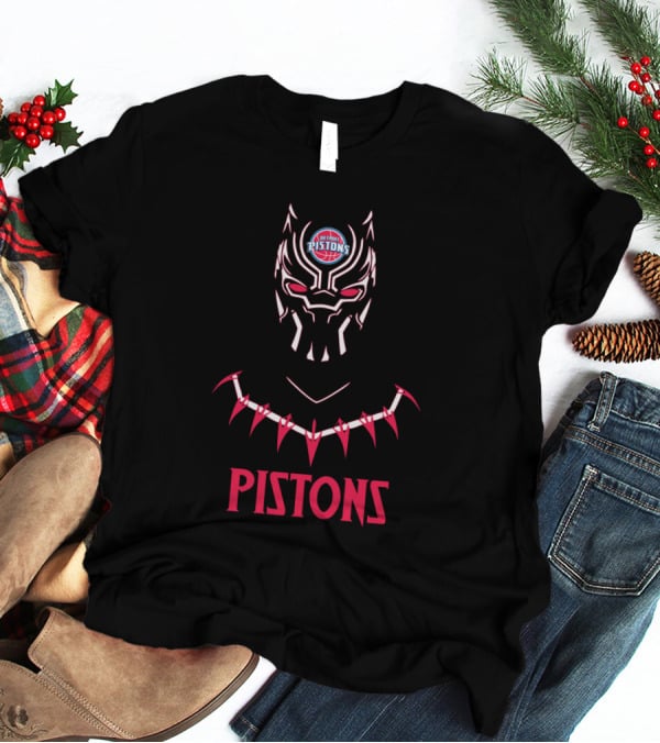 Black Panther Pistons Nba Fan T-Shirt