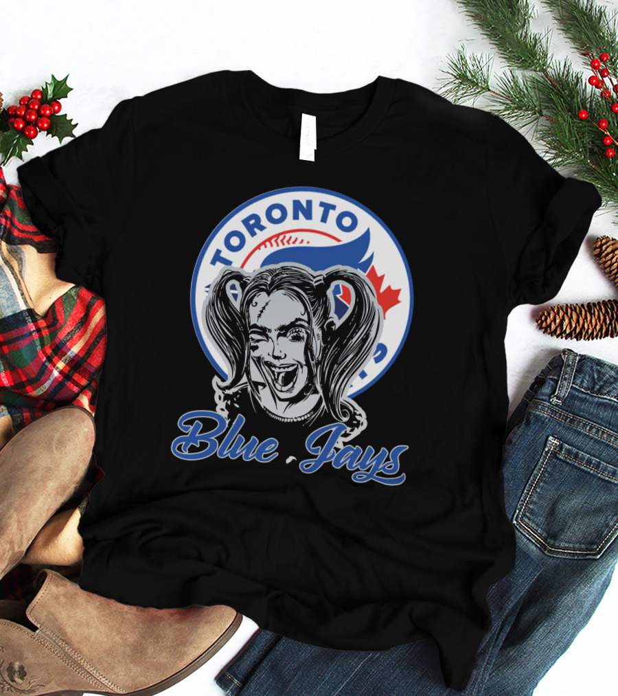 Toronto Blue Jays Harley Quinn Fan Crossover T-Shirt